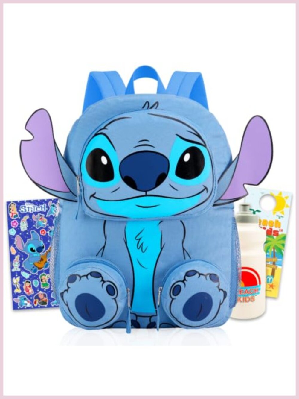 Stitch 16" Backpack School Bookbag Set w/ Water Bottle